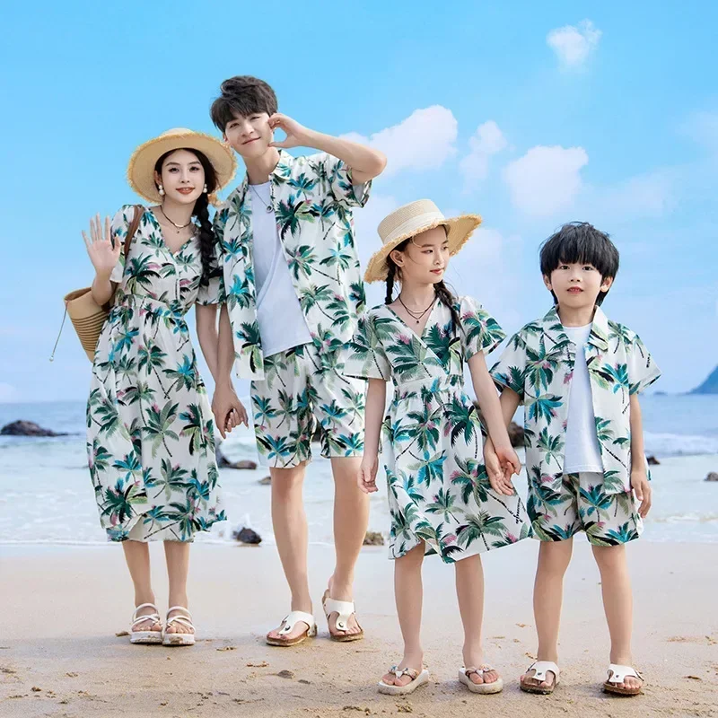 Plant Parental - 家族のためのマッチングバケーションウェア,母,娘,父,息子,ビーチウェア,家族のスタイル,母,休暇
