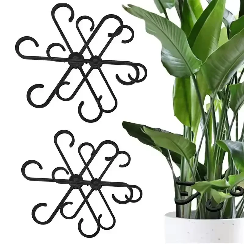 Variegated Monstera Node - ステムサポート アロカシア モンステラ リーフサポート 4個入り つる性植物用サポートクリップ