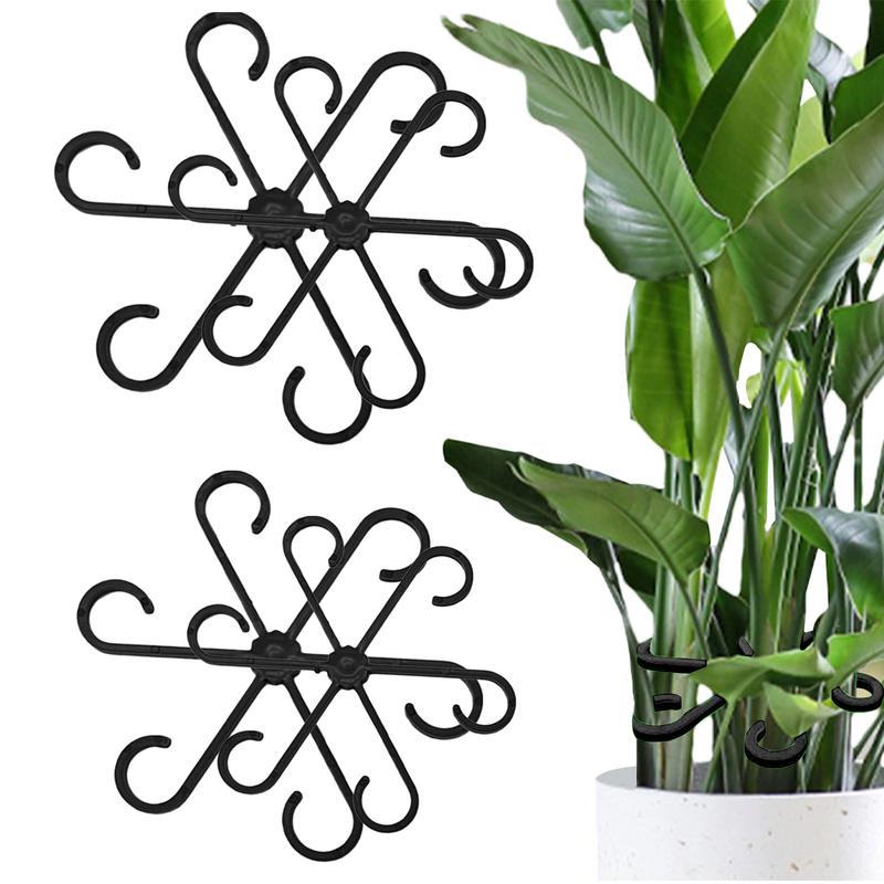 Variegated Monstera Node - 4 個つる植物サポートクリップ花茎コレクション固定ラッククライミングサポートフレームクライミングアロカシアモンステラつる