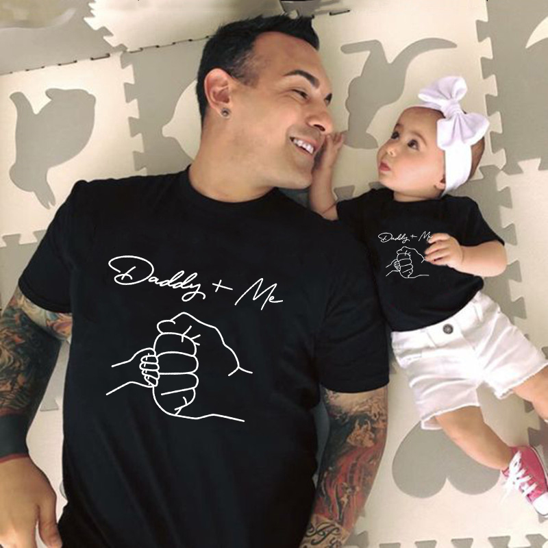 Plant Parent T Shirt - パパと私のお揃いコーデ フィストバンププリント半袖Tシャツ お父さんとお娘のTシャツ 父と息子のお揃い服