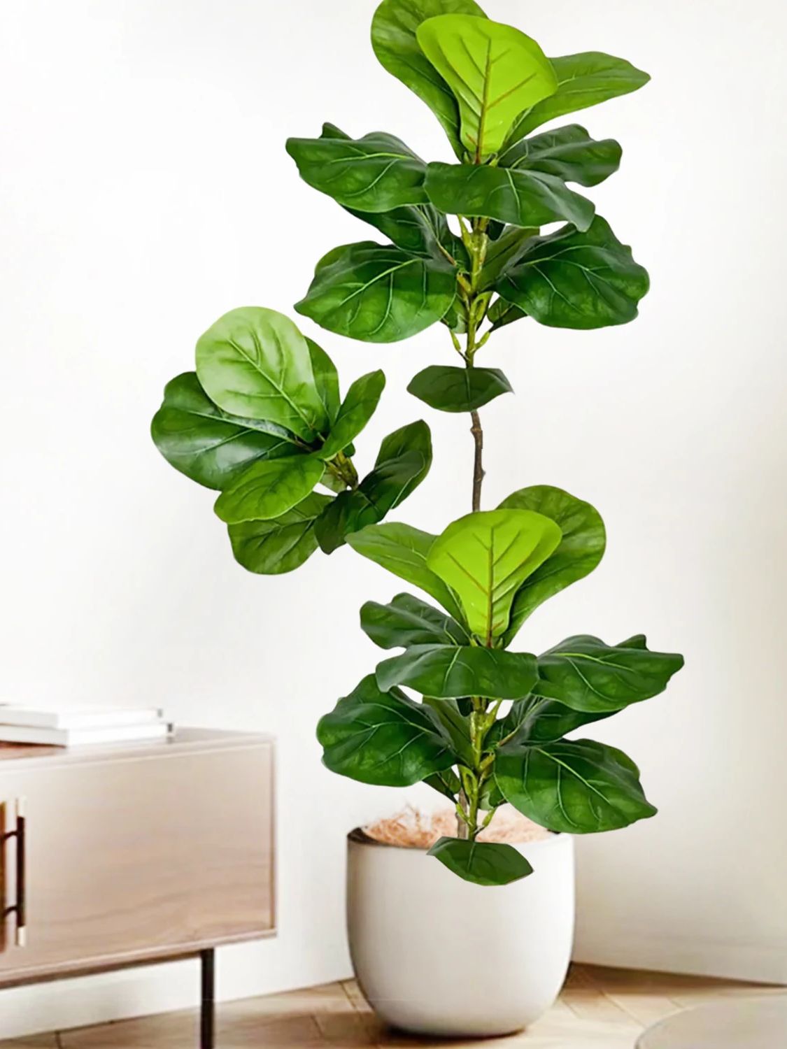 45～135cmの人工フィドルリーフフィグツリー、人工フィカ - Fiddle Leaf Fig のレビューと価格