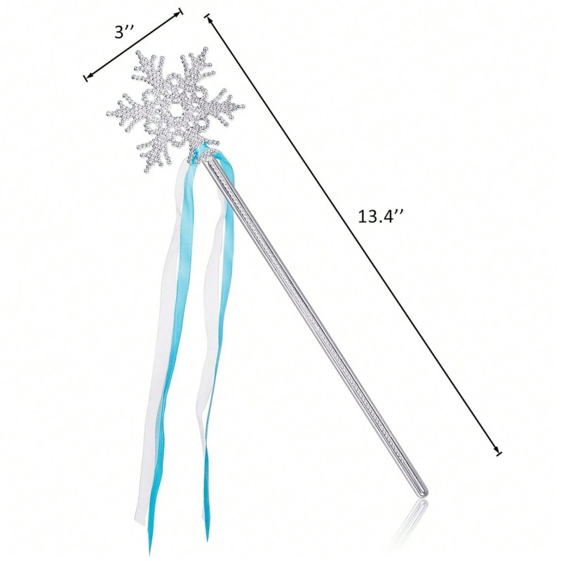 6個入り エレガントなピンクとブルーの雪の結晶魔法の杖、青い - Philodendron Pink Princess のレビューと価格