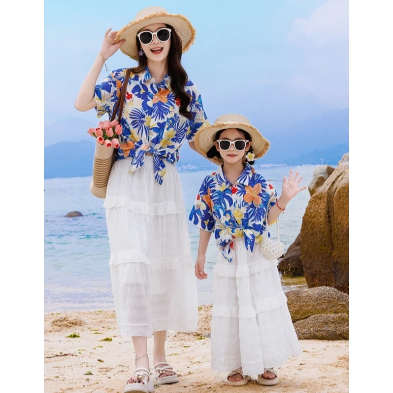 休暇用家族お揃い服セットママ娘シャツスカートカジュアルパパ息 - Plant Parental のレビューと価格