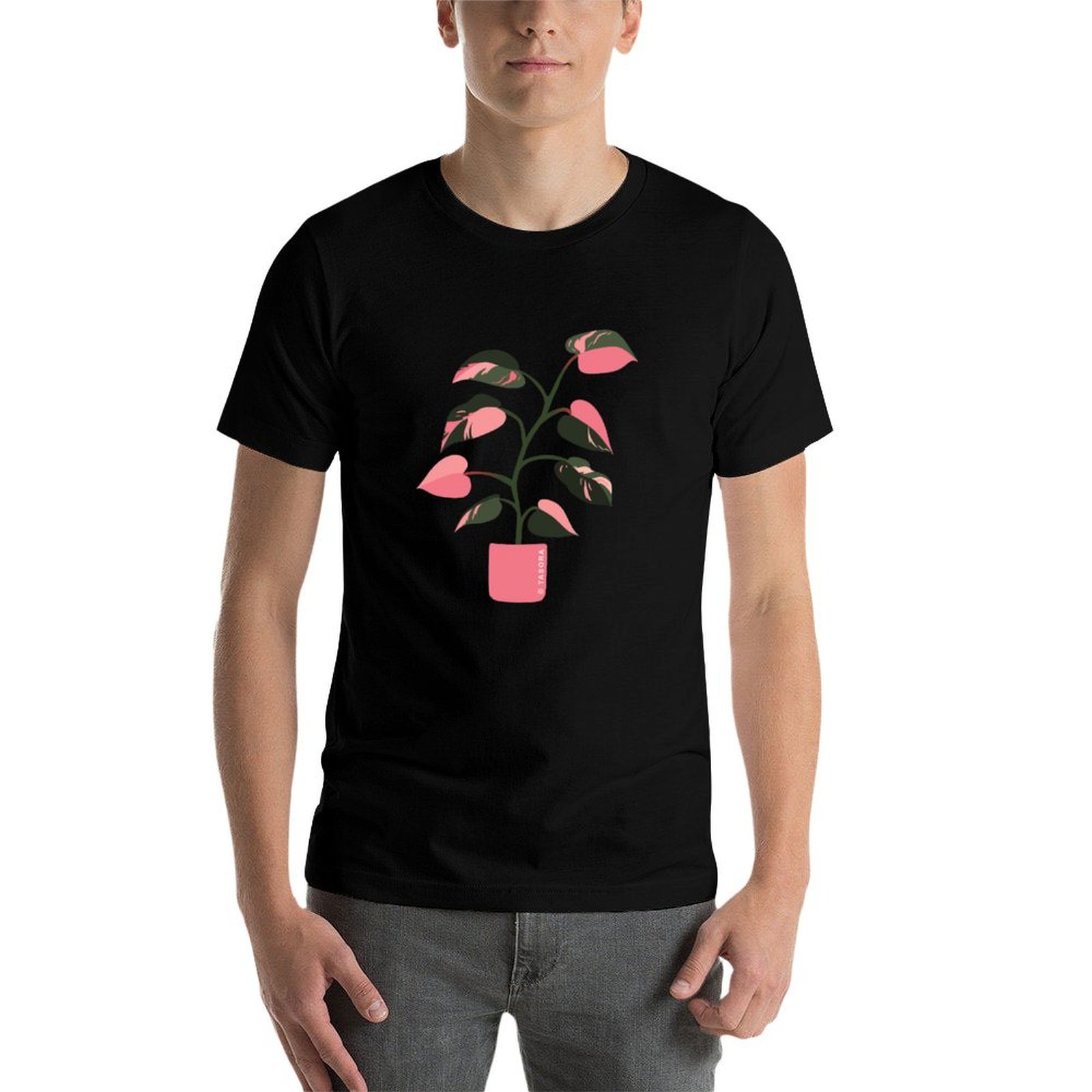 フィロデンドロン ピンク プリンセス アートワーク Tシャツ - Philodendron Pink Princess のレビューと価格