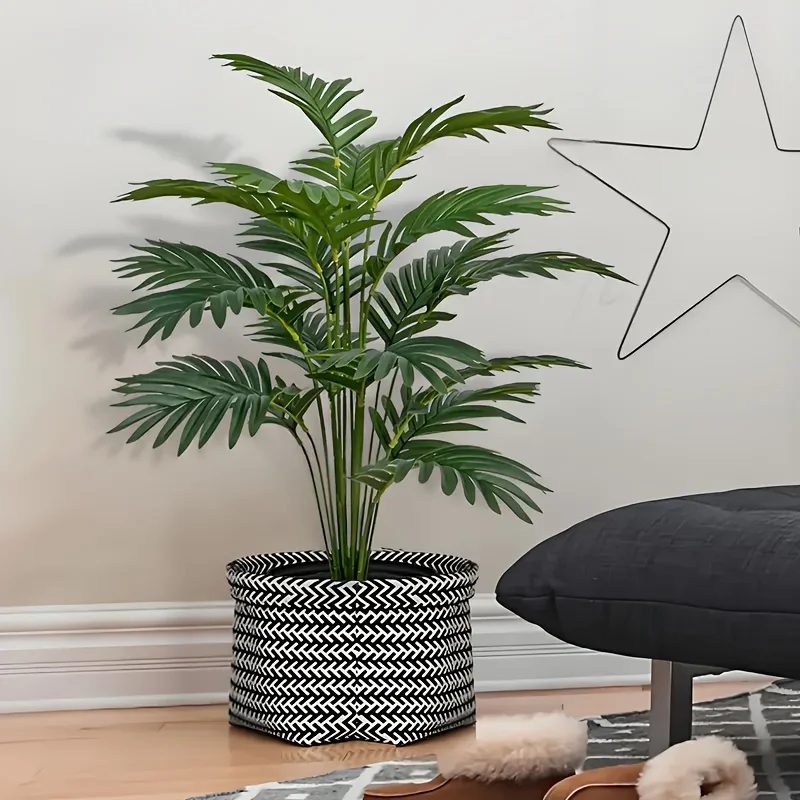 2 個グリーン 24 葉人工ヤシ植物とモンステラプラスチック - Fiddle Leaf Fig のレビューと価格