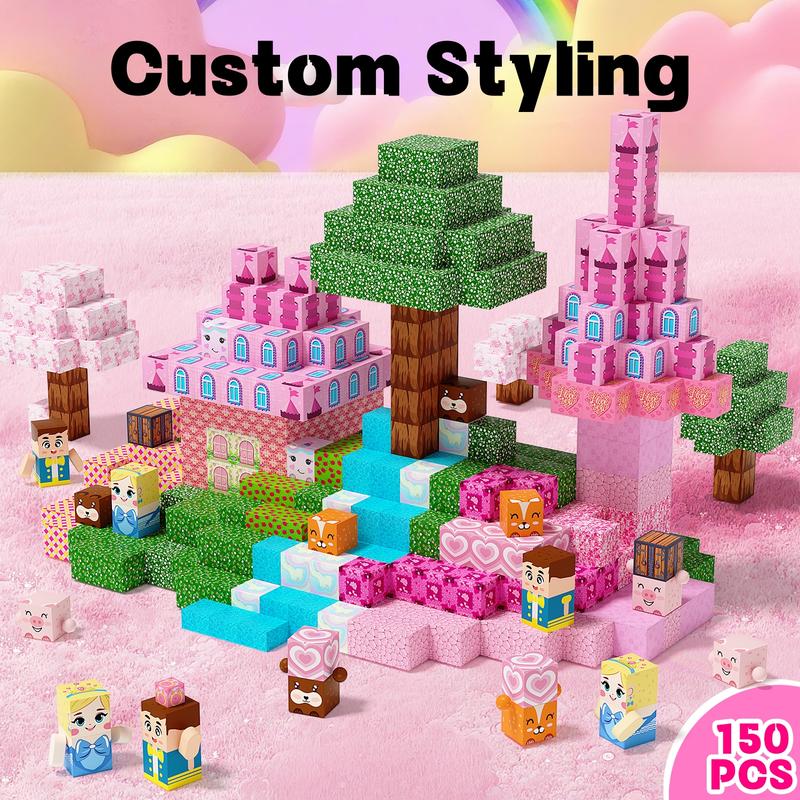 ピンクプリンセスキャッスル磁気タイル、150ピースのモンテッ - Philodendron Pink Princess のレビューと価格