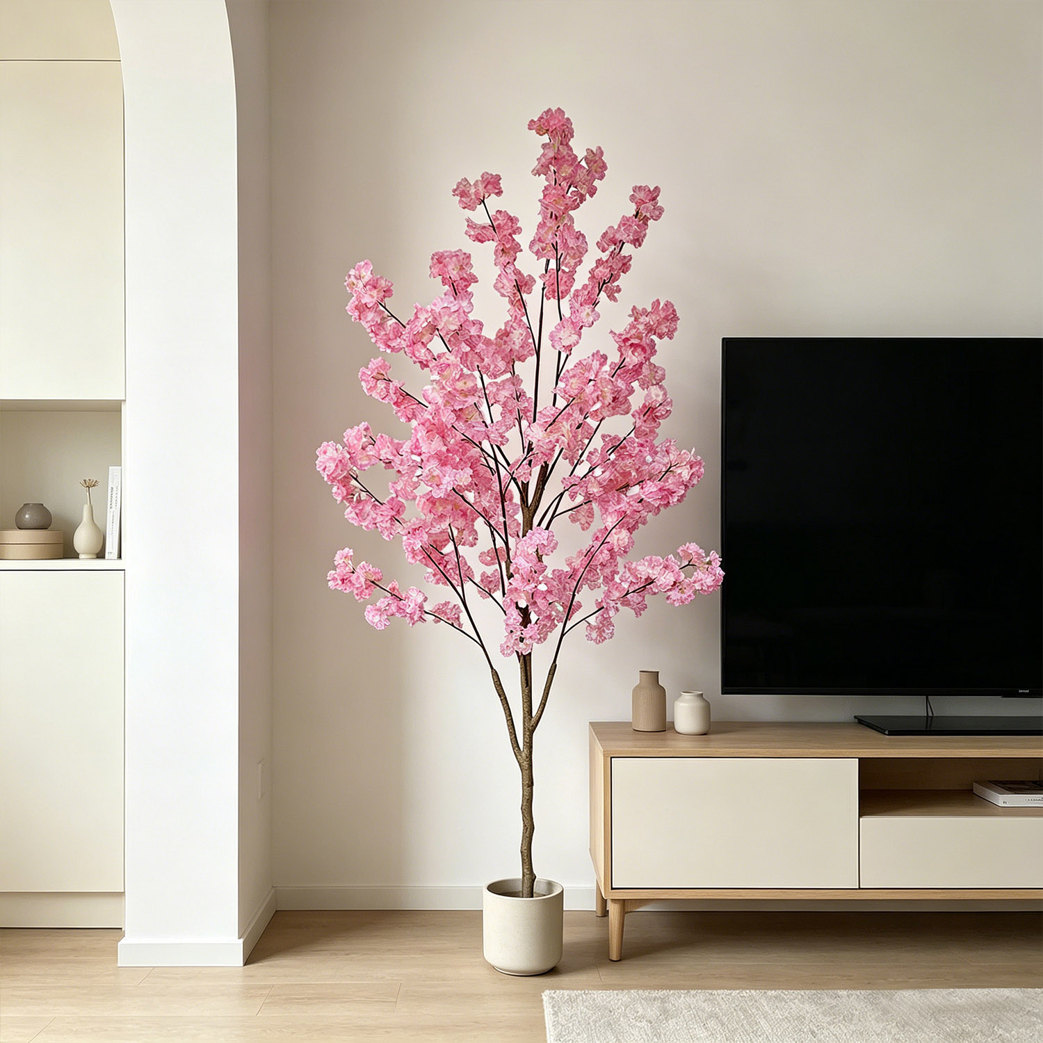 100～220cmの人工桜の木、リアルな偽物の桜の枝、屋内用 - Fiddle Leaf Fig のレビューと価格