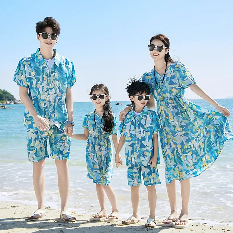 父息子シャツセット服夏休みルック家族服母親子マッチングビーチ - Plant Parental のレビューと価格