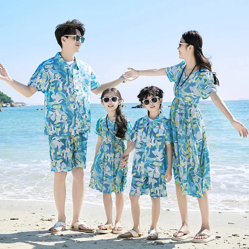 父息子シャツセット服夏休みルック家族服母親子マッチングビーチ - Plant Parental のレビューと価格