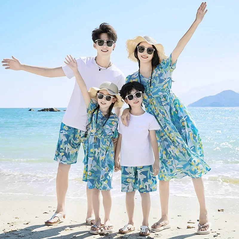 父息子シャツセット服夏休みルック家族服母親子マッチングビーチ - Plant Parental のレビューと価格
